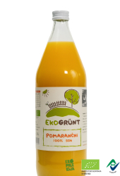 EKOGRÜNT Ekološki 100% pomarančni sok 1L 